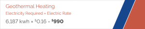 Electricity Required x Electric Rate = Total Cost
