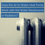 air to water heat pump hot water baseboards radiators